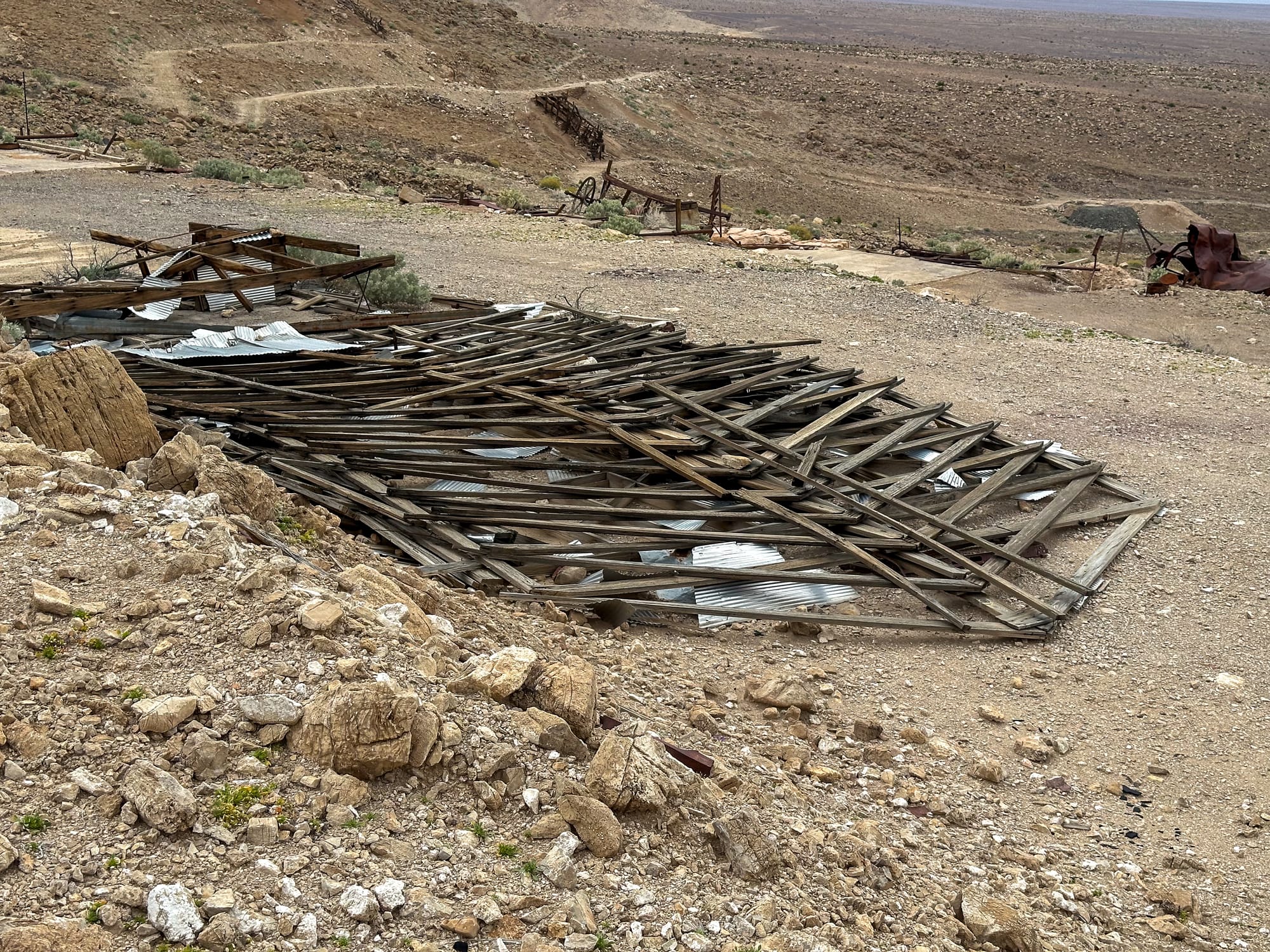 Rainy day at the Queen of Sheba Mine